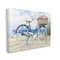 Stupell Industries Bike with Flower Basket Beach Blue Nautical Painting Canvas Wall Art